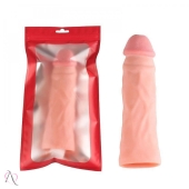 Capa Peniana 18x4,3cm Cor Bege em CyberSkin