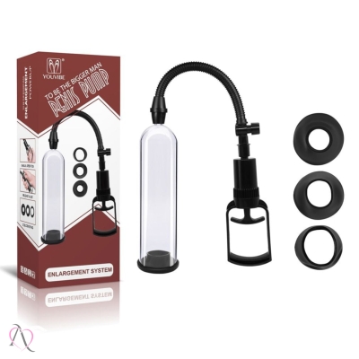 Bomba Peniana para Aumento Temporário no Pênis com 3 Anéis Bomba Peniana para Aumento Temporário no Pênis com 3 Anéis