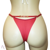 Calcinha Personalizável Fio Duplo Vermelho Tallyta Moda Apimentada