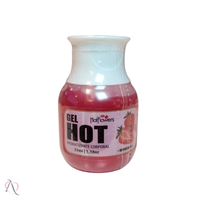 Gel Beijavel para Sexo Oral Hot Morango 35ml Hot Flowers Gel Beijavel para Sexo Oral Hot Morango 35ml Hot Flowers