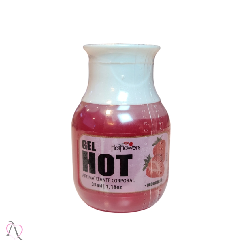 Gel Beijavel para Sexo Oral Hot Morango 35ml Hot Flowers