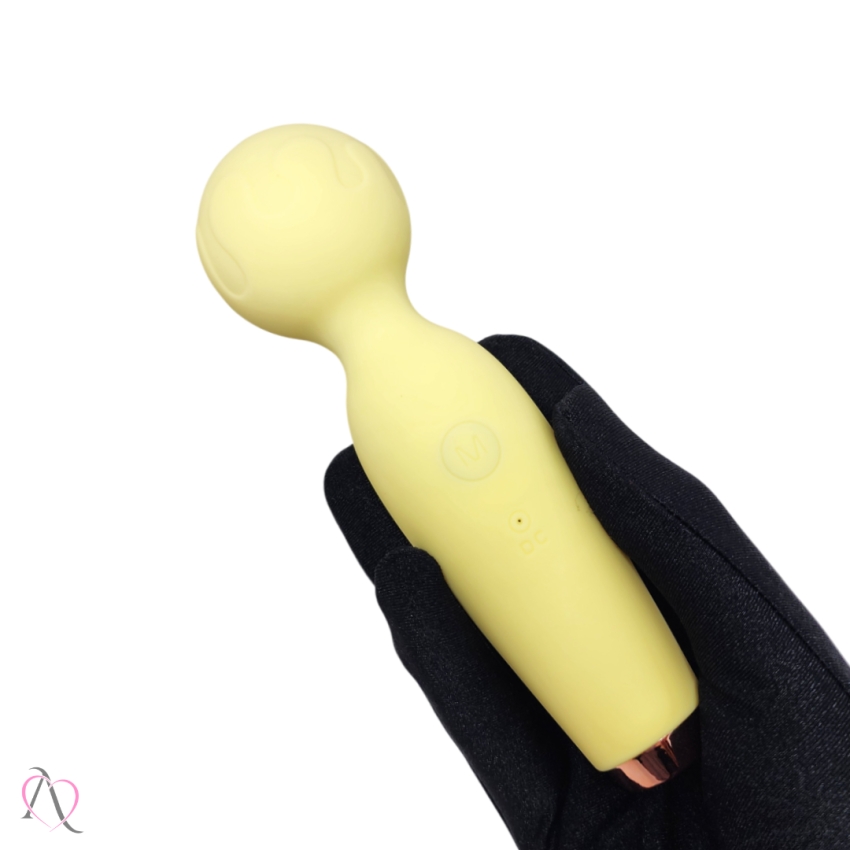 Vibrador Varinha Mágica Para Clitóris Amarela 10 Modos de Vibração
