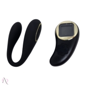 Vibrador de Casal com Controle Remoto Nathan 10 Modos de Vibração Cor: Preto