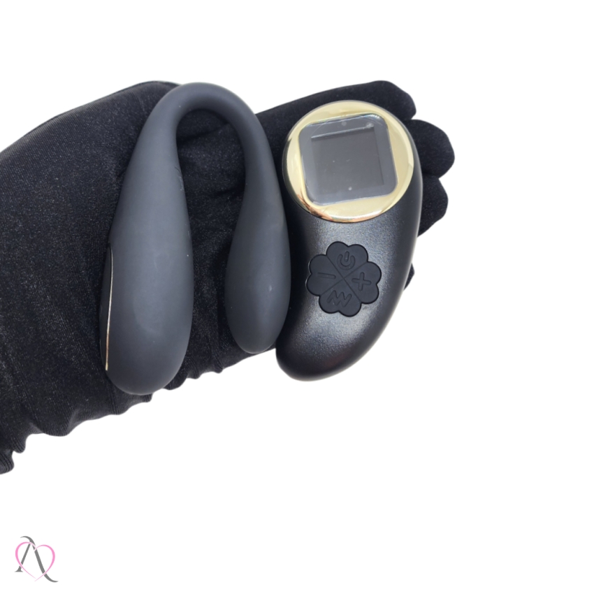 Vibrador de Casal com Controle Remoto Nathan 10 Modos de Vibração Cor: Preto
