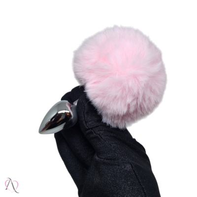 Kit Plug Anal Pequeno Rabo de Coelho com Tiara, Grampo de Mamilo e Gravatinha Rosa Kit Plug Anal Pequeno Rabo de Coelho com Tiara, Grampo de Mamilo e Gravatinha Rosa