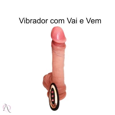 Vibrador de Pênis com Vai e Vem 20x4cm Bege Romeu Vibrador de Pênis com Vai e Vem 20x4cm Bege Romeu