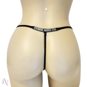 Calcinha que Brilha no Escuro Come Meu Cu Cor Preto