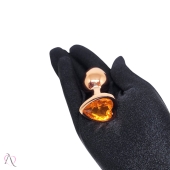 Plug Anal P Rose Formato de Coração Laranja