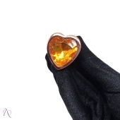 Plug Anal P Rose Formato de Coração Laranja