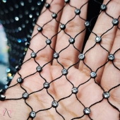 Blusinha de Tela com Strass Tamanho Único