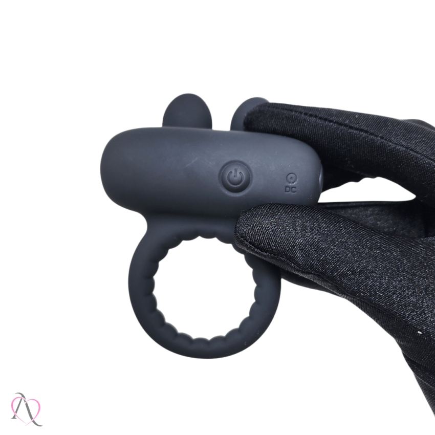 Anel Peniano com Vibrador e Pontas Estimuladoras 10 Modos de Vibração