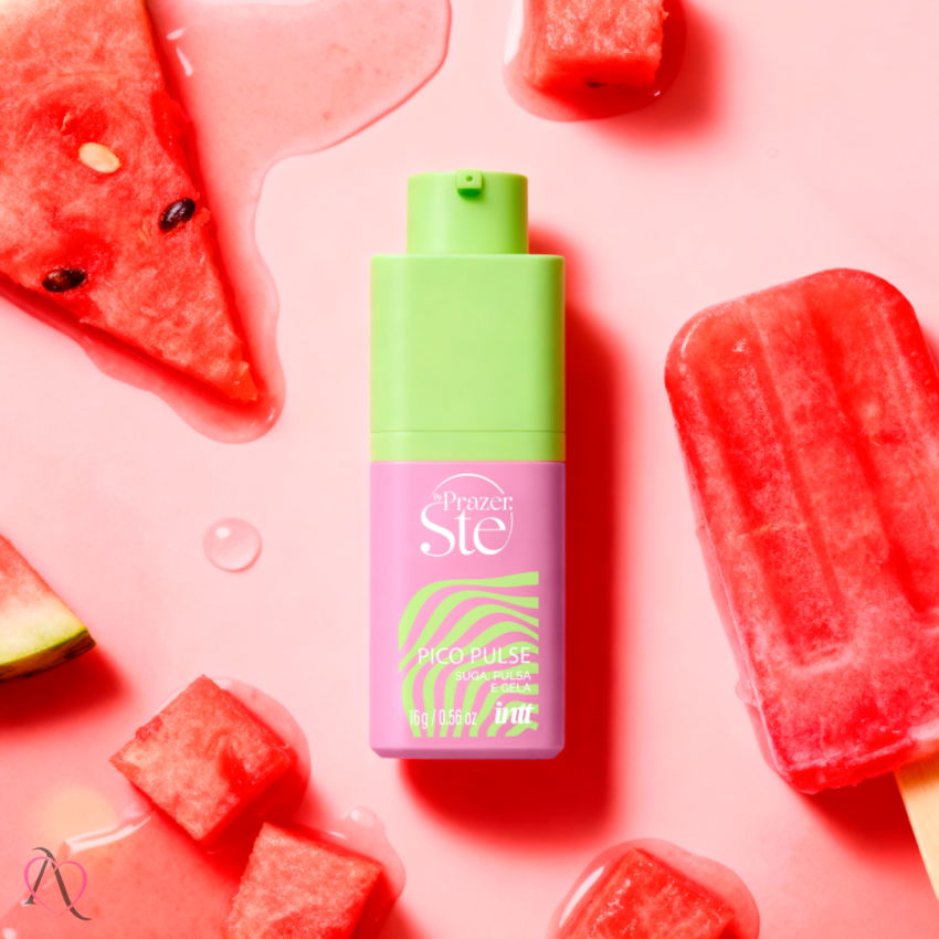 Excitante Pico Pulse Suga, Pulsa, Vibra e Esfria sabor Picolé de Melancia 16g