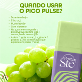 Excitante Pico Pulse Suga, Pulsa, Vibra e Esfria sabor Picolé de Uva Verde