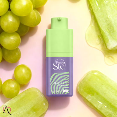 Excitante Pico Pulse Suga, Pulsa, Vibra e Esfria sabor Picolé de Uva Verde