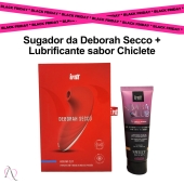 Kit Ela no Comando 2 - 1 Sugador de Clitóris Deborah Secco e 1 Lubrificante Babalub Sabor Chiclete