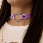 Gargantilha Choker Coração cor Lilás