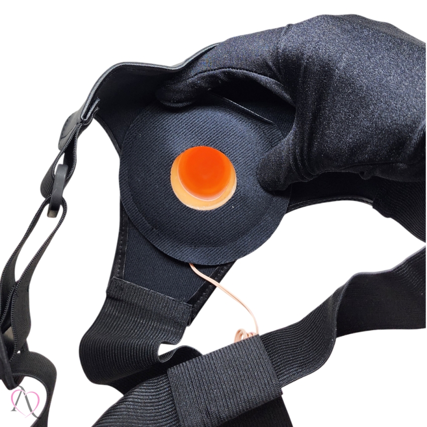 Capa Peniana com Vibrador e Cinta 12 Modos de Vibração Utiliza 2 Pilhas AAA