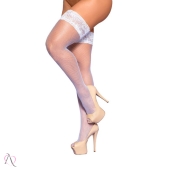 Meia 7/8 Arrastão Com Silicone Cor Branco Y4025