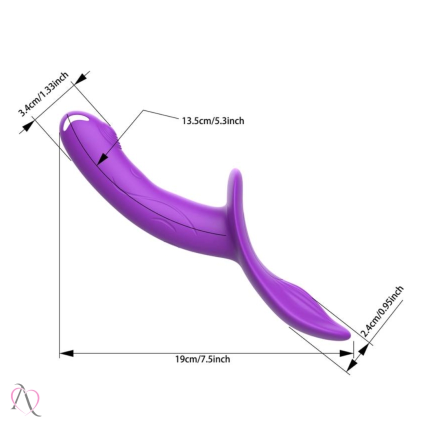 Cinta Peniana com Vibrador e Controle Remoto 10 Modos de Vibração cor Roxo