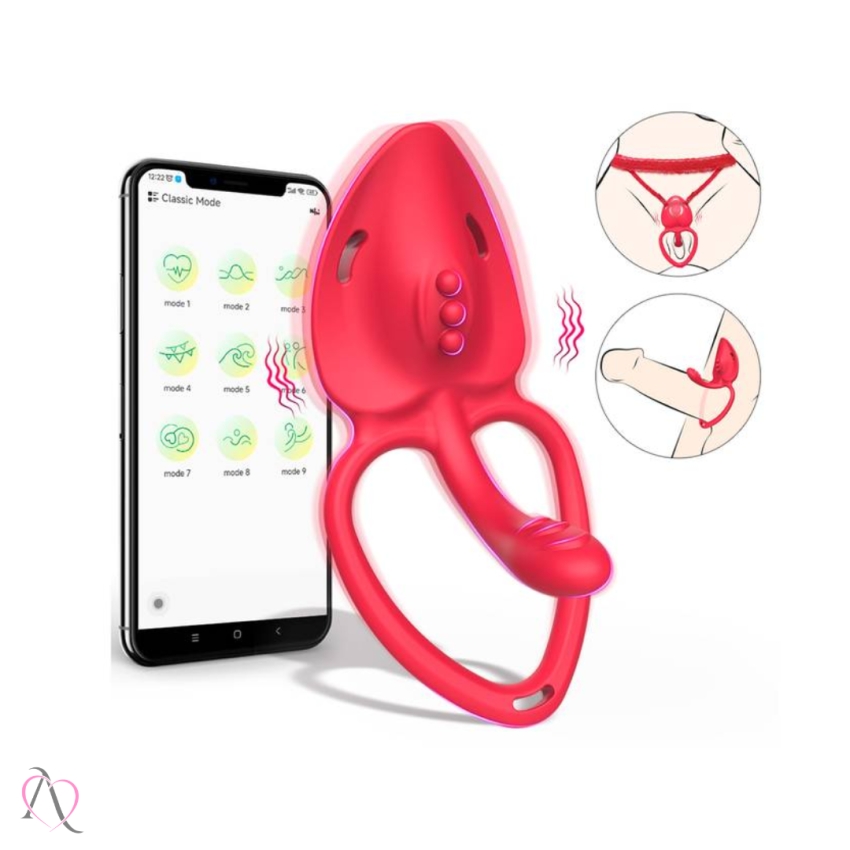 Vibrador de Calcinha Vestível Controle por App 9 Modos de Vibração