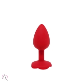 Plug Anal P em Silicone com Formato de Rosa 7,5x3,5cm