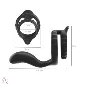 Anel Peniano com Estimulador de Próstata Recarregável com 10 Modos de Vibração