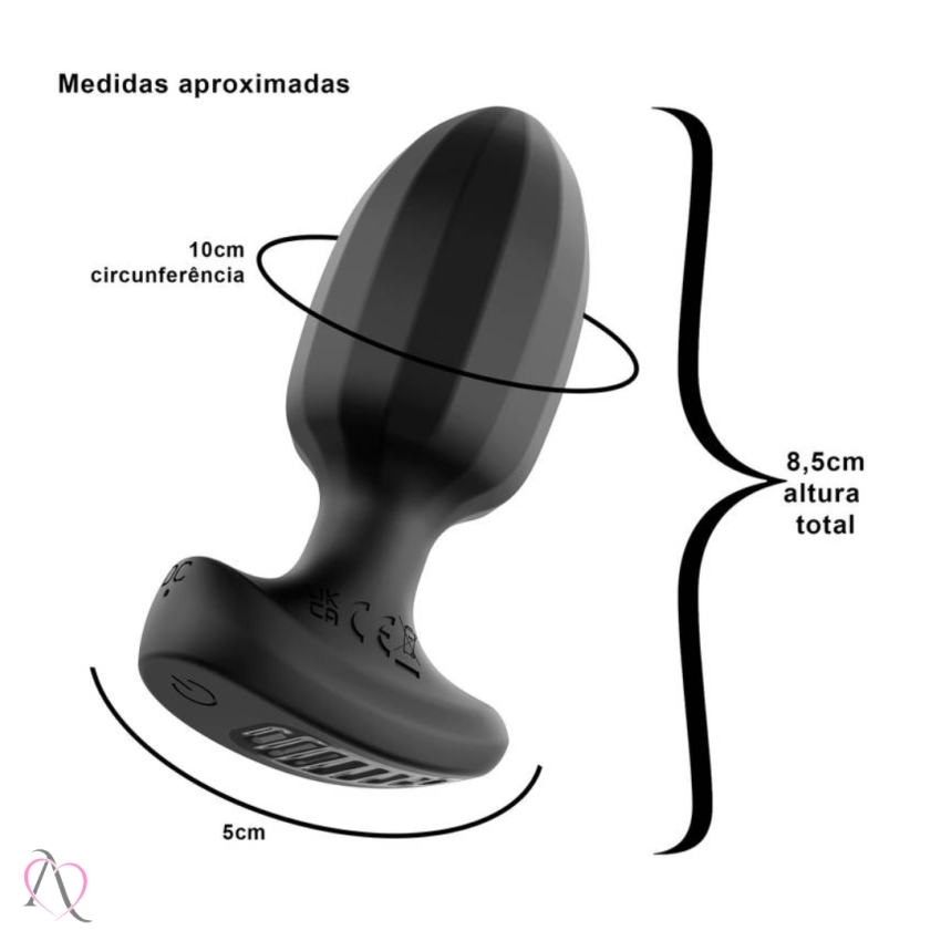 Plug Anal Vibrador Controle Por App 9 Modos de Vibração - App Vibration