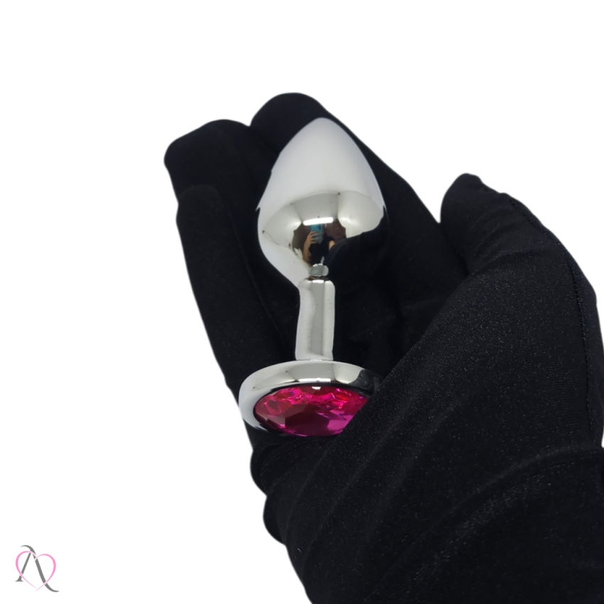 Plug Anal M Pink em Formato de Coração