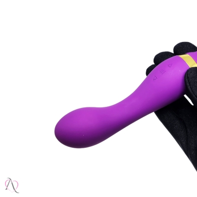 Vibrador Varinha Mágica Dupla Estimulação Roxo 20 Modos de Vibração