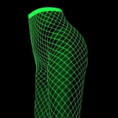 Meia Calça Arrastão que Brilha no Escuro - Y2146