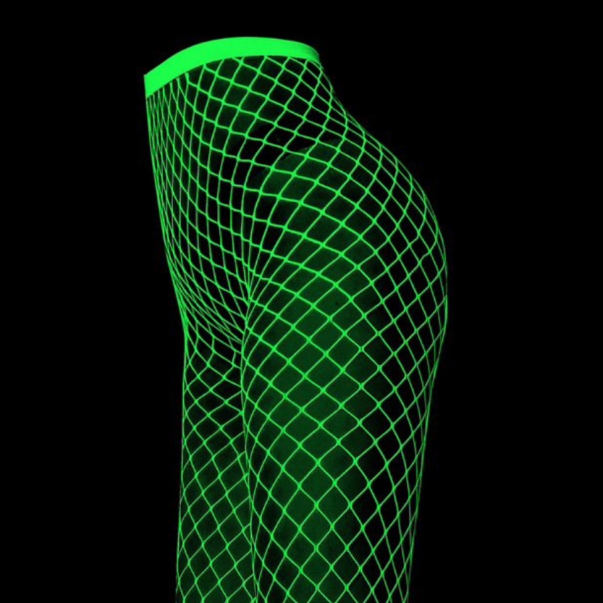 Meia Calça Arrastão que Brilha no Escuro - Y2146