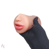 Masturbador Duplo com Boca, Vagina e Anus de Silicone Macio - Yaffa