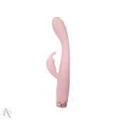 Vibrador com Estimulador de Clitoris cor Rosa Claro 10 Modos de Vibração - Vibrador Queen
