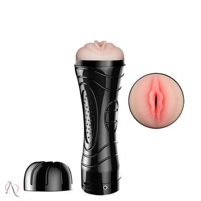 Masturbador Masculino de Vagina em Formato de Lanterna Recarregável