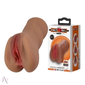 Masturbador Masculino de Vagina e Anus cor Marrom Caroline Crazy Bull