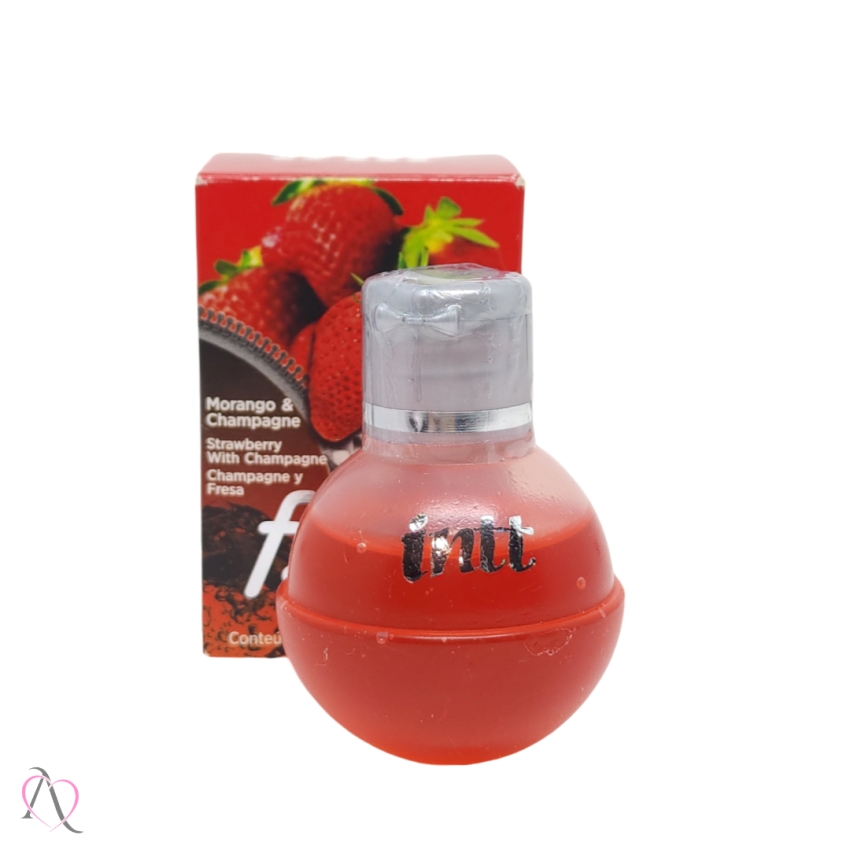 Gel Beijável para Sexo Oral Sabor Morango c/ Champagne Fruit Sexy Intt 40ml