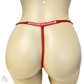 Calcinha com Frase que Brilha no Escuro HOJE SOU SUA PUTA Cor Vermelho - Tamanho Único