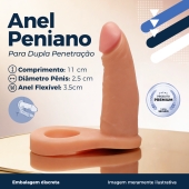 Anel Companheiro Para Dupla Penetração 11x2,5cm - Cor Bege